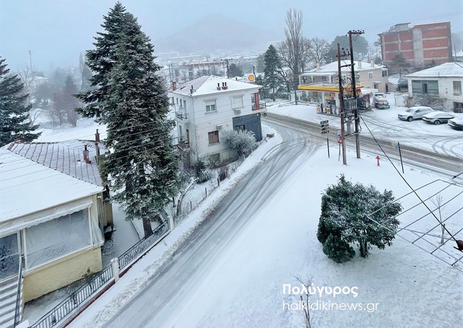 Χαλκιδική: Χιόνια και εικόνες βγαλμένες από πίνακα ζωγραφικής – Προβλήματα στη Βόρεια Ελλάδα