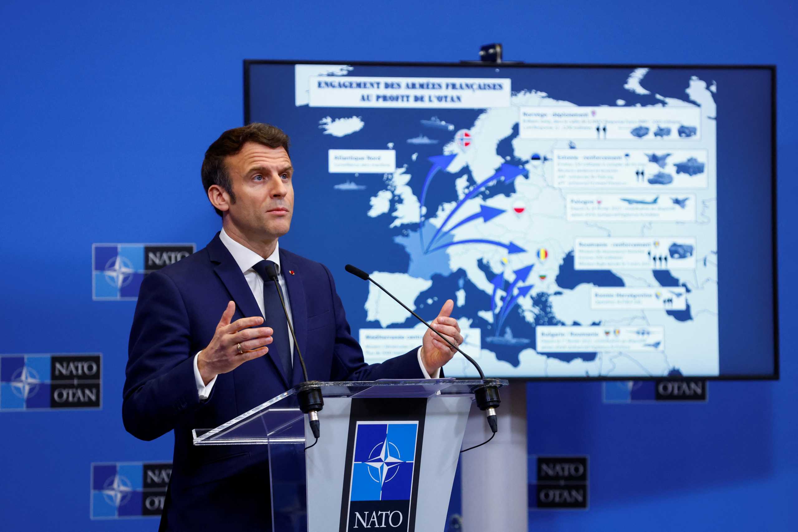 Με χάρτη ο Μακρόν στη Σύνοδο του ΝΑΤΟ: Ο ρόλος της Γαλλίας στην ασφάλεια των συμμάχων
