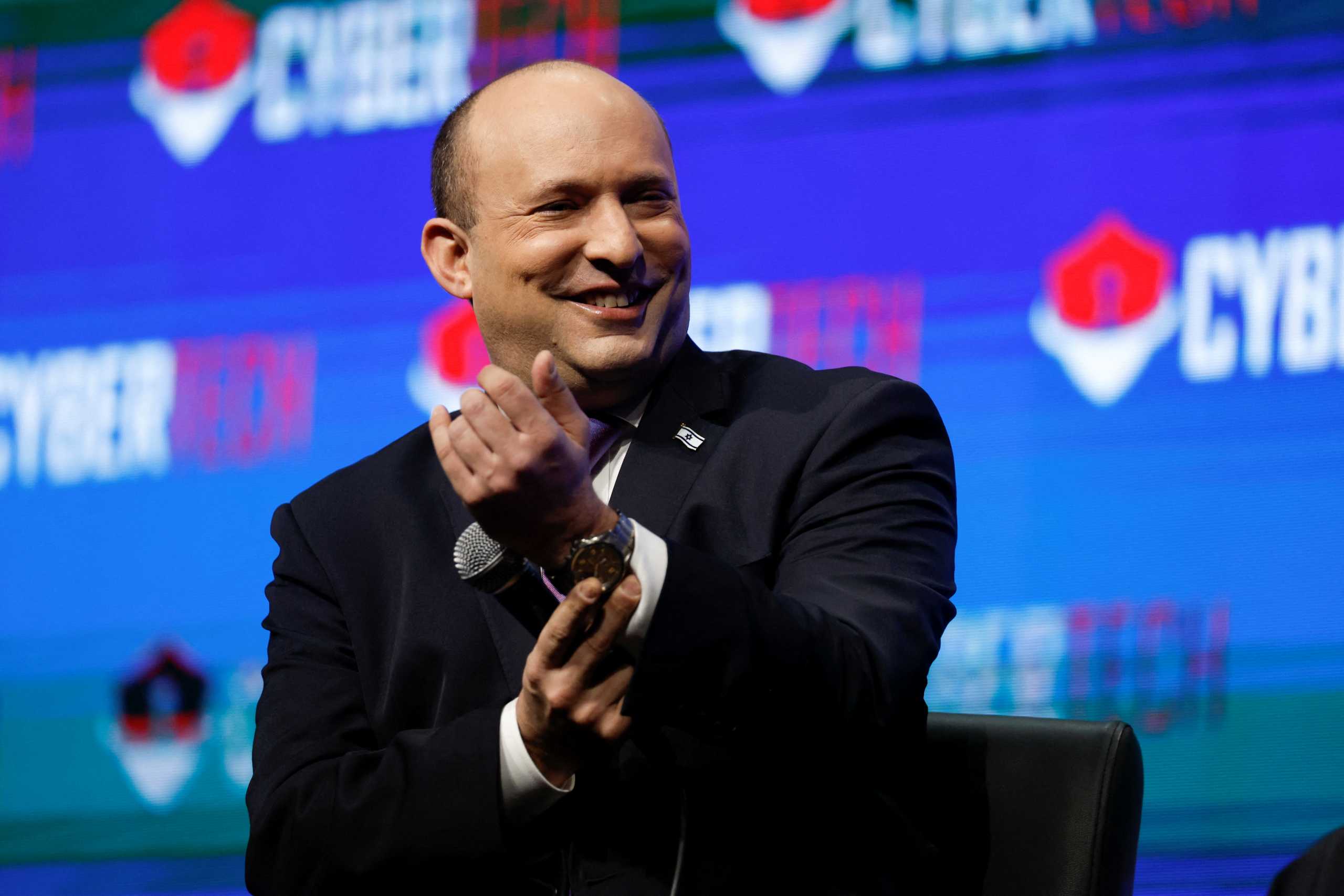 Israeli Prime Minister Naftali Bennett attends the Cybertech TLV conference in Tel Aviv, Israel, March 3, 2022. REUTERS