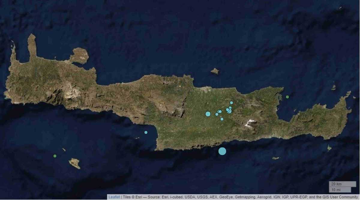 Σεισμός 4,6 ρίχτερ ταρακούνησε το Ηράκλειο – 14 χλμ. το εστιακό βάθος