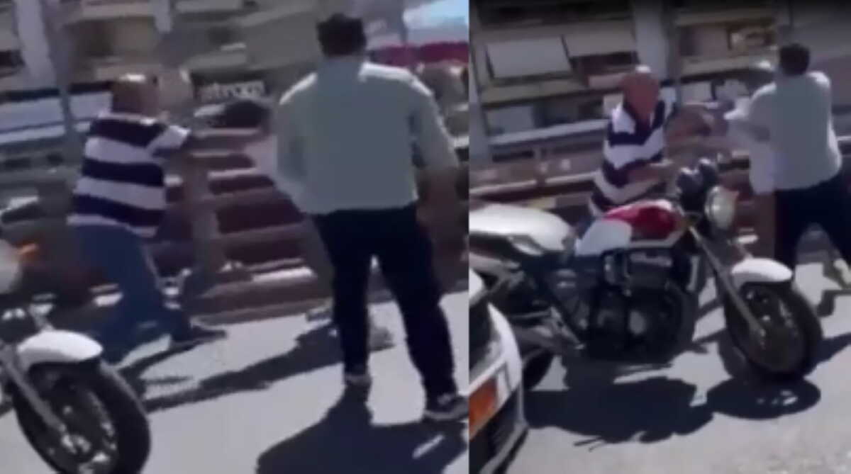 Βίντεο ντοκουμέντο: Ο Αχιλλέας Μπέος ξυλοφορτώνει οδηγό μηχανής στη μέση του δρόμου
