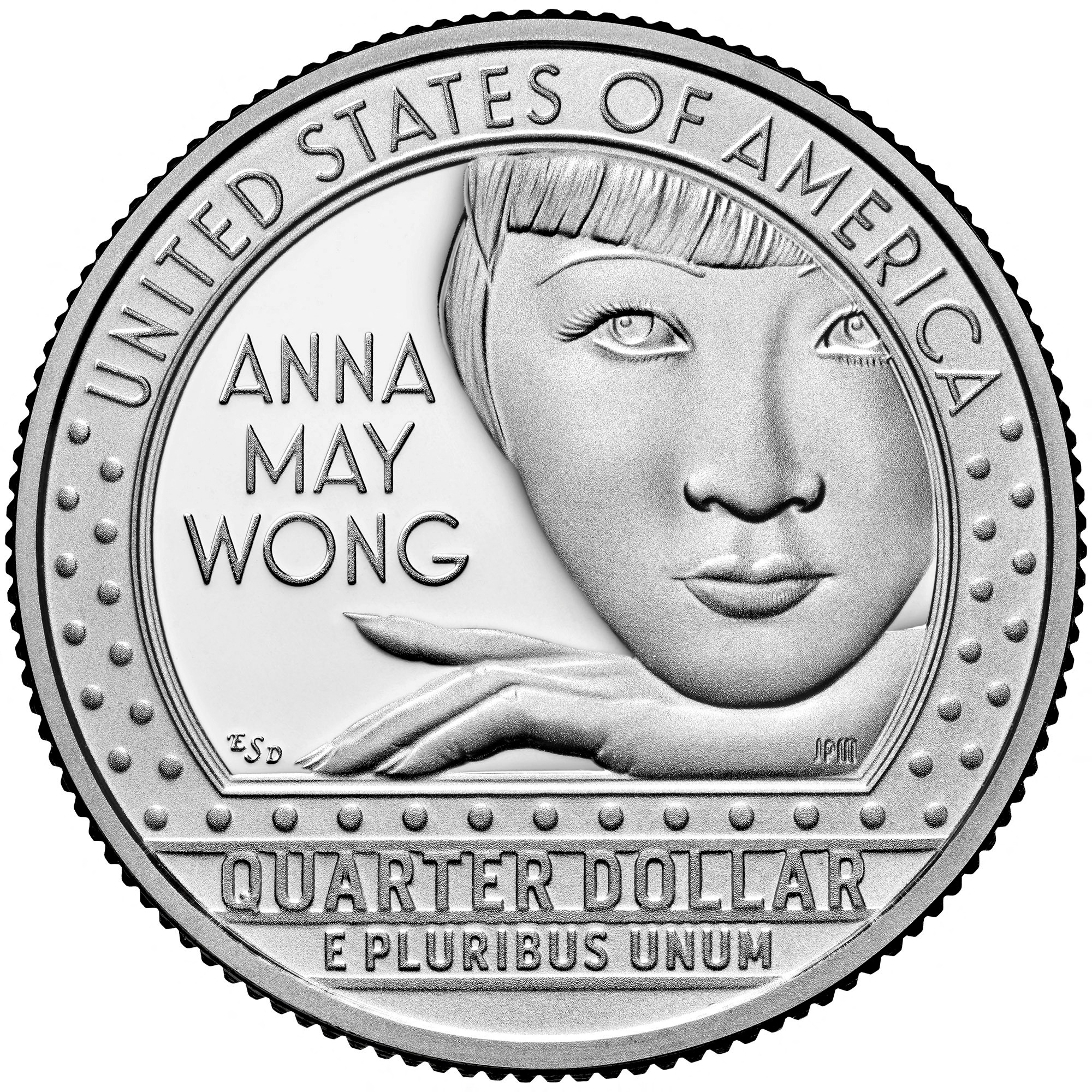 An undated proof image shows the likeness of Asian American actress Anna May Wong, to be cast on the fifth 25-cent coin in the American Women Quarters (AWQ) Program to be issued by the U.S. Mint.   United States Mint