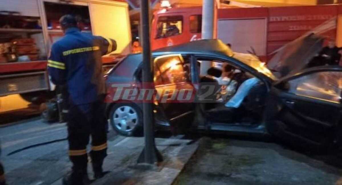 Αγρίνιο: Εγκλωβίστηκαν στο αυτοκίνητο μετά το τροχαίο – Ένας σοβαρά τραυματίας