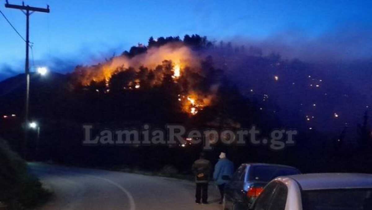 Φωτιά στη Φθιώτιδα: Ολονύχτια μάχη με τις φλόγες – Περιορίστηκε σε ένα μέτωπο