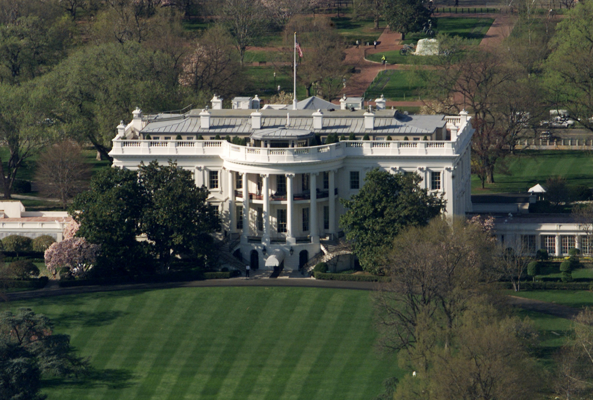 FILE PHOTO: The White House is seen from the top of the Washington Monument April 3, 2003. REUTERS