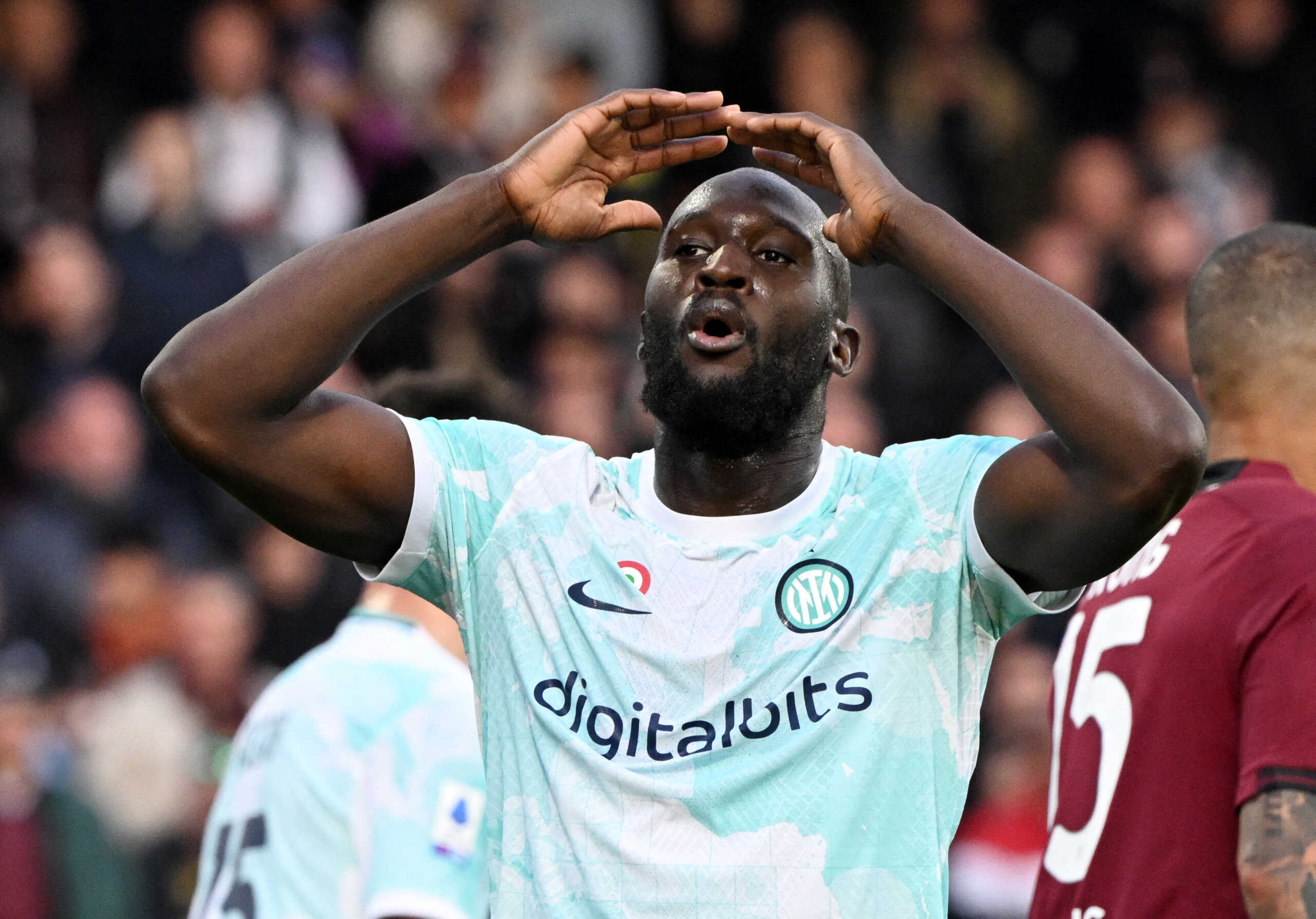 Soccer Football - Serie A - Salernitana v Inter Milan - Stadio Arechi, Salerno, Italy - April 7, 2023 Inter Milan's Romelu Lukaku reacts REUTERS