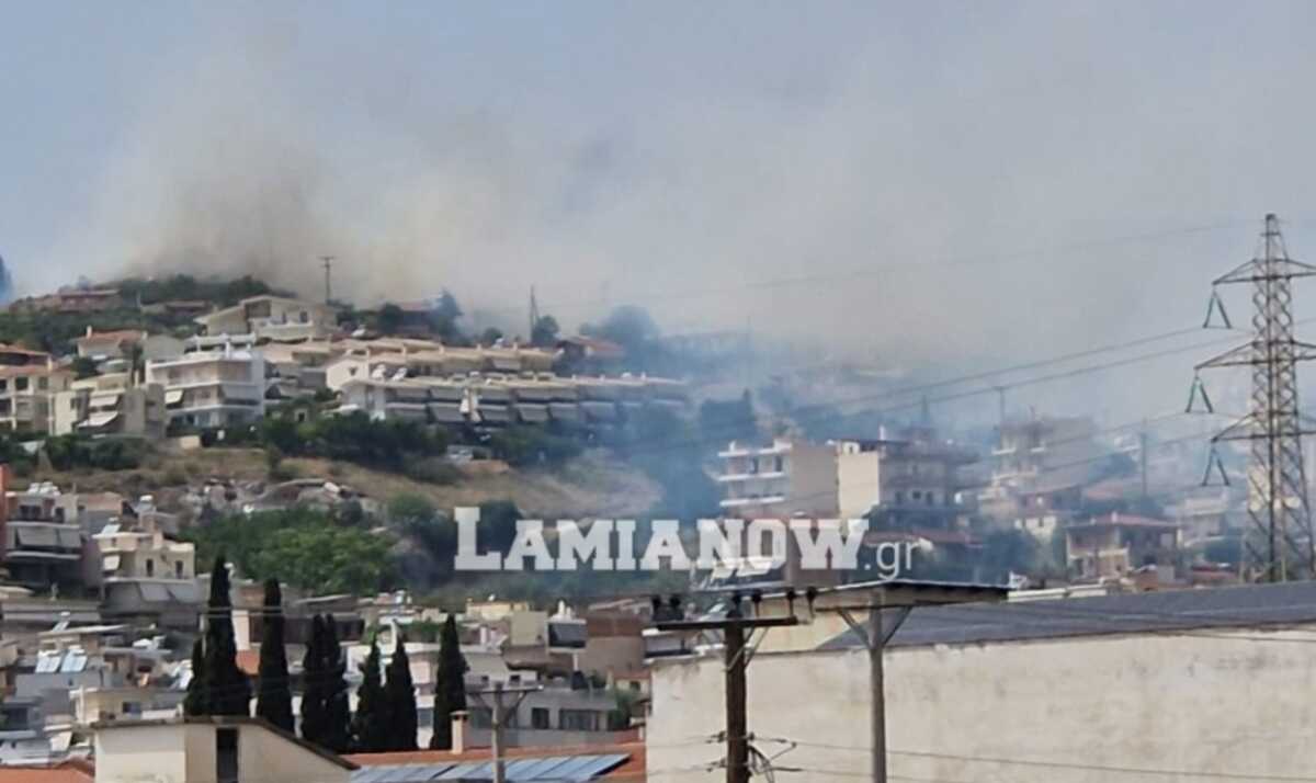 Φωτιά στη Λαμία: Πυρκαγιά στην συνοικία του Αφανού – Απειλούνται σπίτια, κάηκε αποθήκη