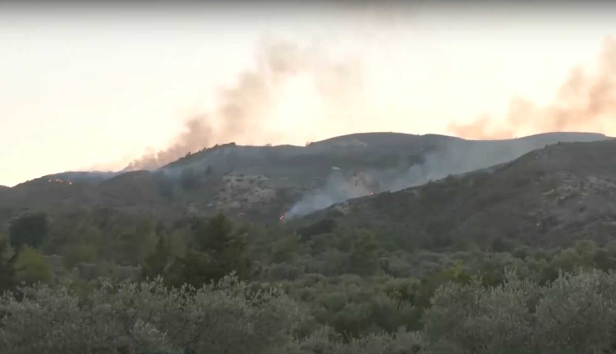 Φωτιά στην Ρόδο: 8η μέρα μάχης με τα πύρινα μέτωπα – Δυνατοί άνεμοι και διαρκείς αναζωπυρώσεις