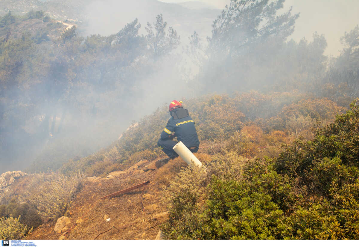 Φωτιά στη Ρόδο: Στο νοσοκομείο μεταφέρθηκαν αστυνομικός και πυροσβέστης – Νοσηλεύονται εκτός κινδύνου