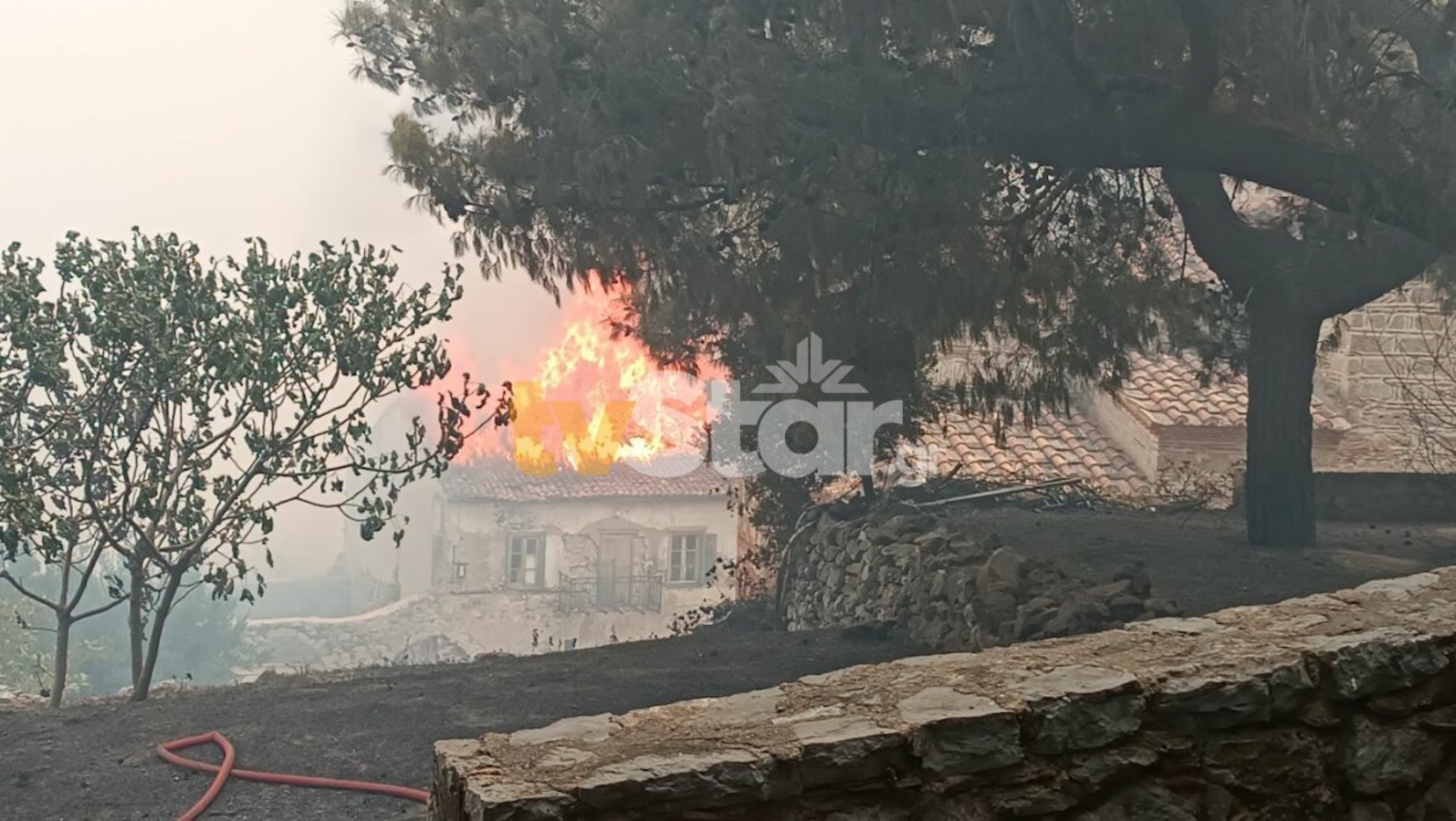 Φωτιά στη Βοιωτία: Μεγάλη αναζωπύρωση στα Βάγια – Καίγεται το μοναστήρι του Οσίου Λουκά