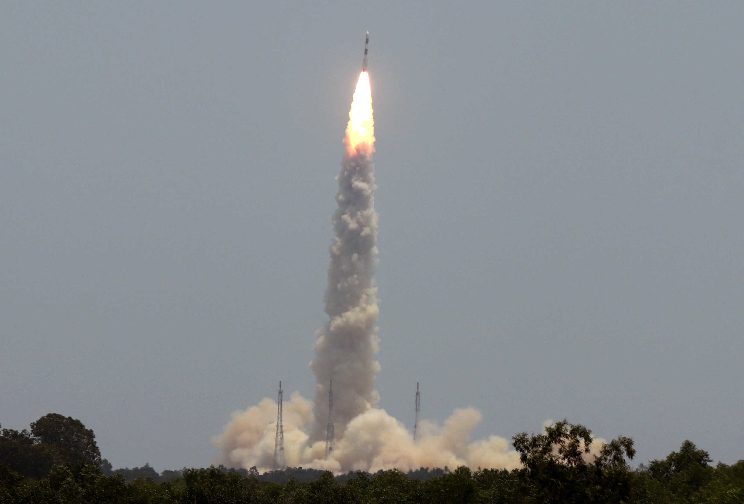 India's PSLV-C57 blasts off carrying the Aditya-L1 spacecraft from the Satish Dhawan Space Centre at Sriharikota, India, September 2, 2023. REUTERS