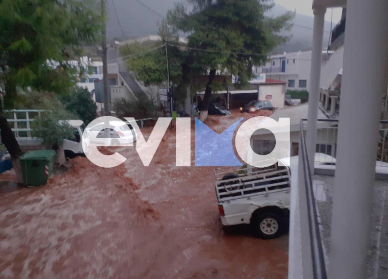 Κακοκαιρία Daniel – Εύβοια: Πλημμύρισαν σπίτια, επιχειρήσεις και δρόμοι