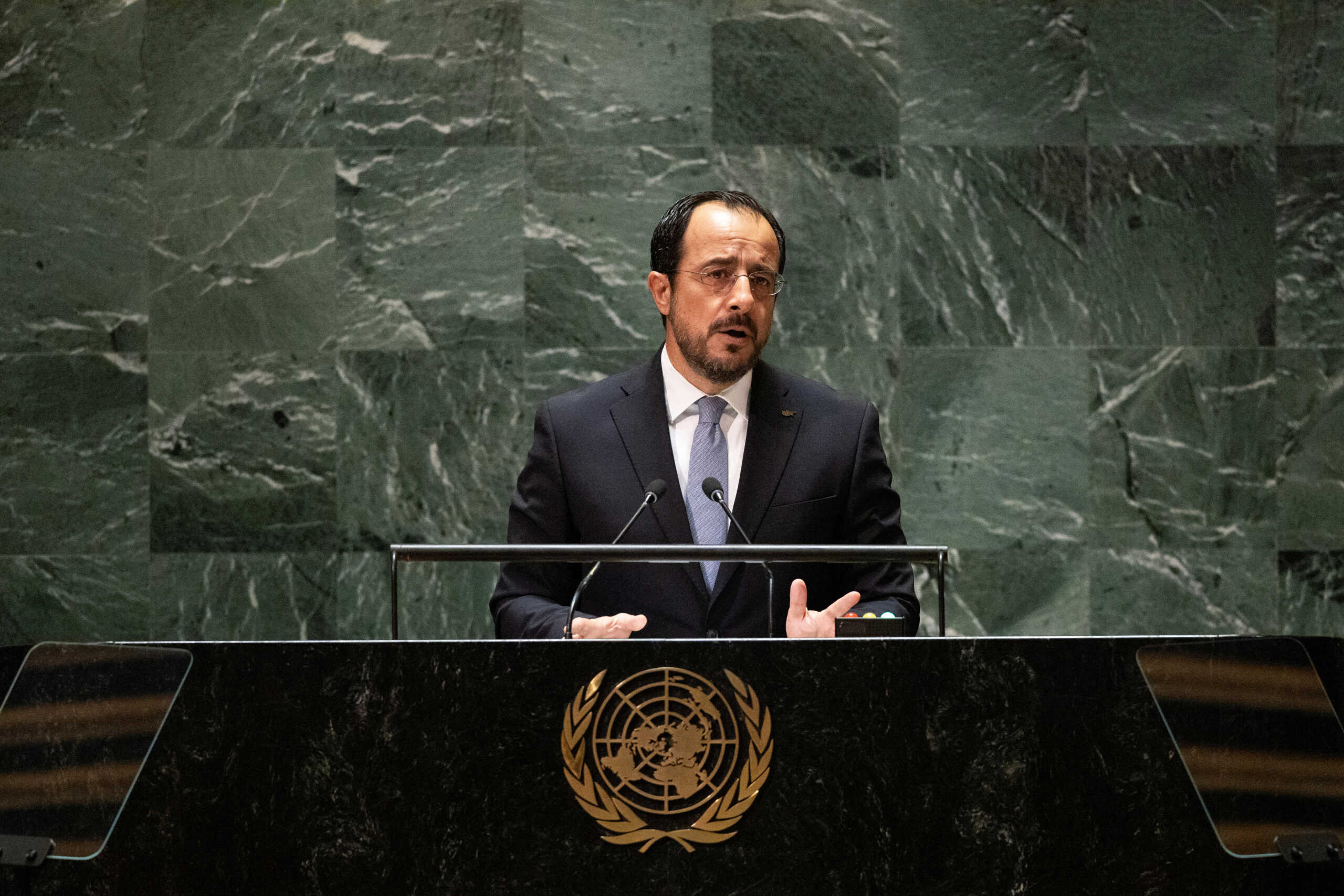 Νίκος Χριστοδουλίδης προς Ερντογάν στον ΟΗΕ: «Η παρανομία που απορρέει από εισβολή δεν μπορεί να αναγνωριστεί»