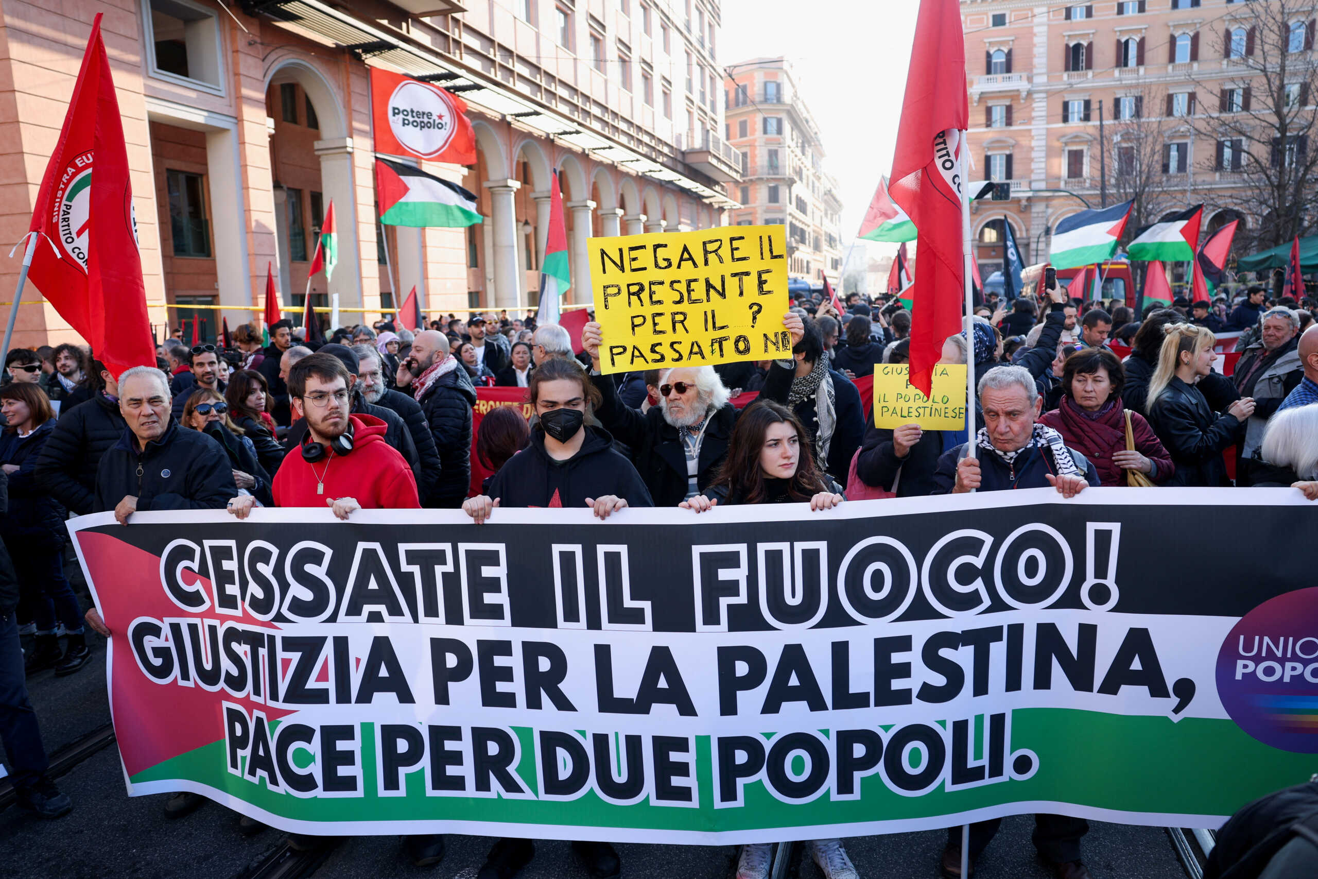 Ιταλία: Περίπου 2.000 άνθρωποι στις πορείες διαμαρτυρίες υπέρ της Παλαιστίνης