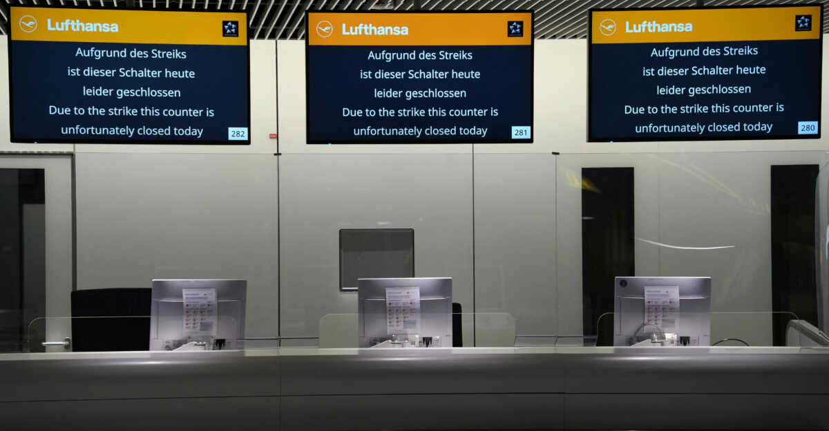 Γερμανία: Απεργία του προσωπικού της Lufthansa – Ακυρώνονται τουλάχιστον 800 πτήσεις