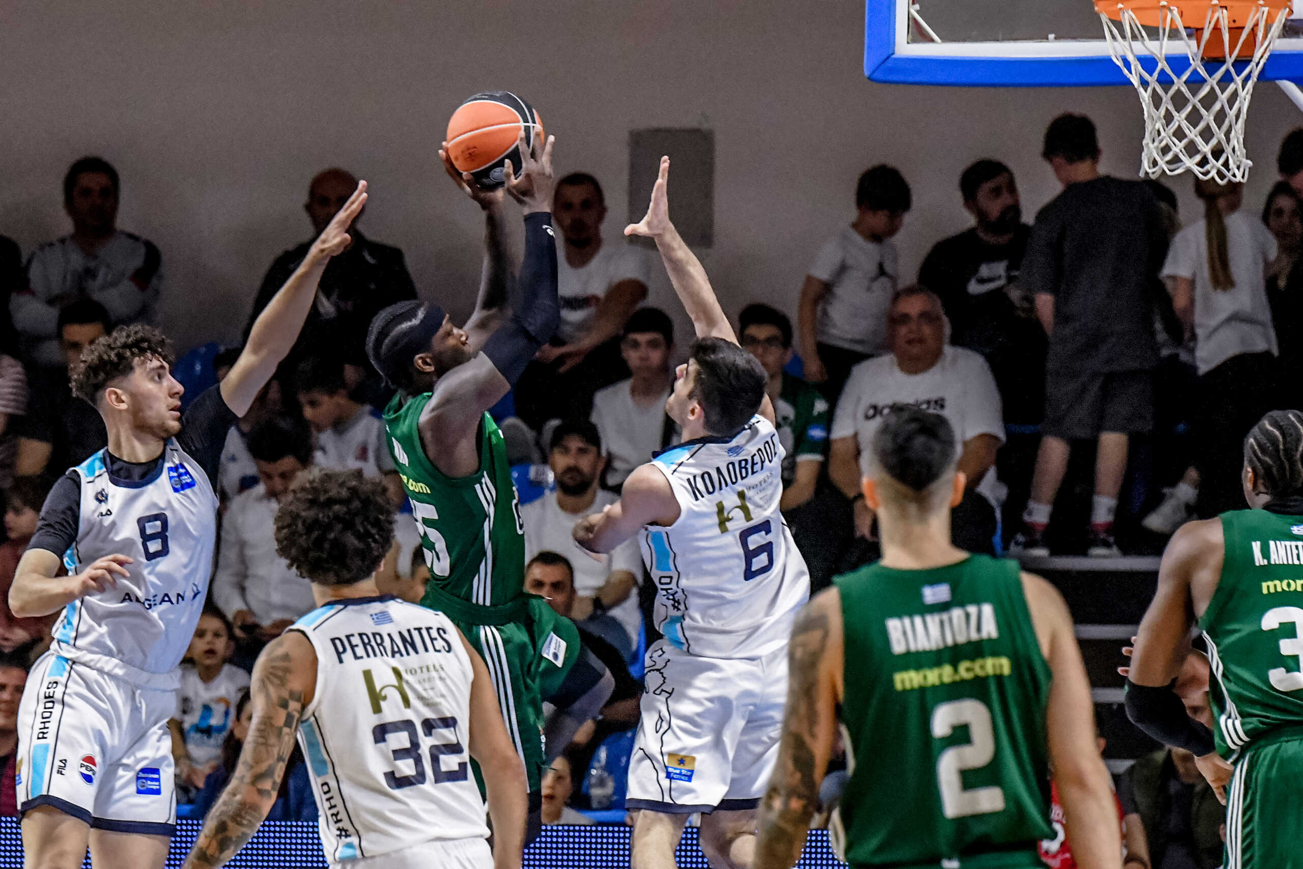Κολοσσός Ρόδου – Παναθηναϊκός 74-79: Δύσκολη νίκη για τους «πράσινους» στο top6 της Basket League