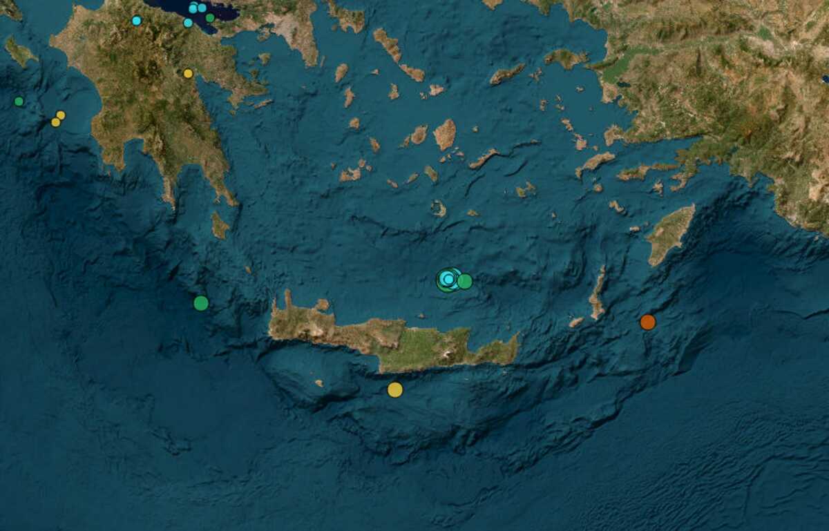 Σεισμοί στην Κρήτη: 4,2 Ρίχτερ ανοιχτά του Ηρακλείου ο ισχυρότερος