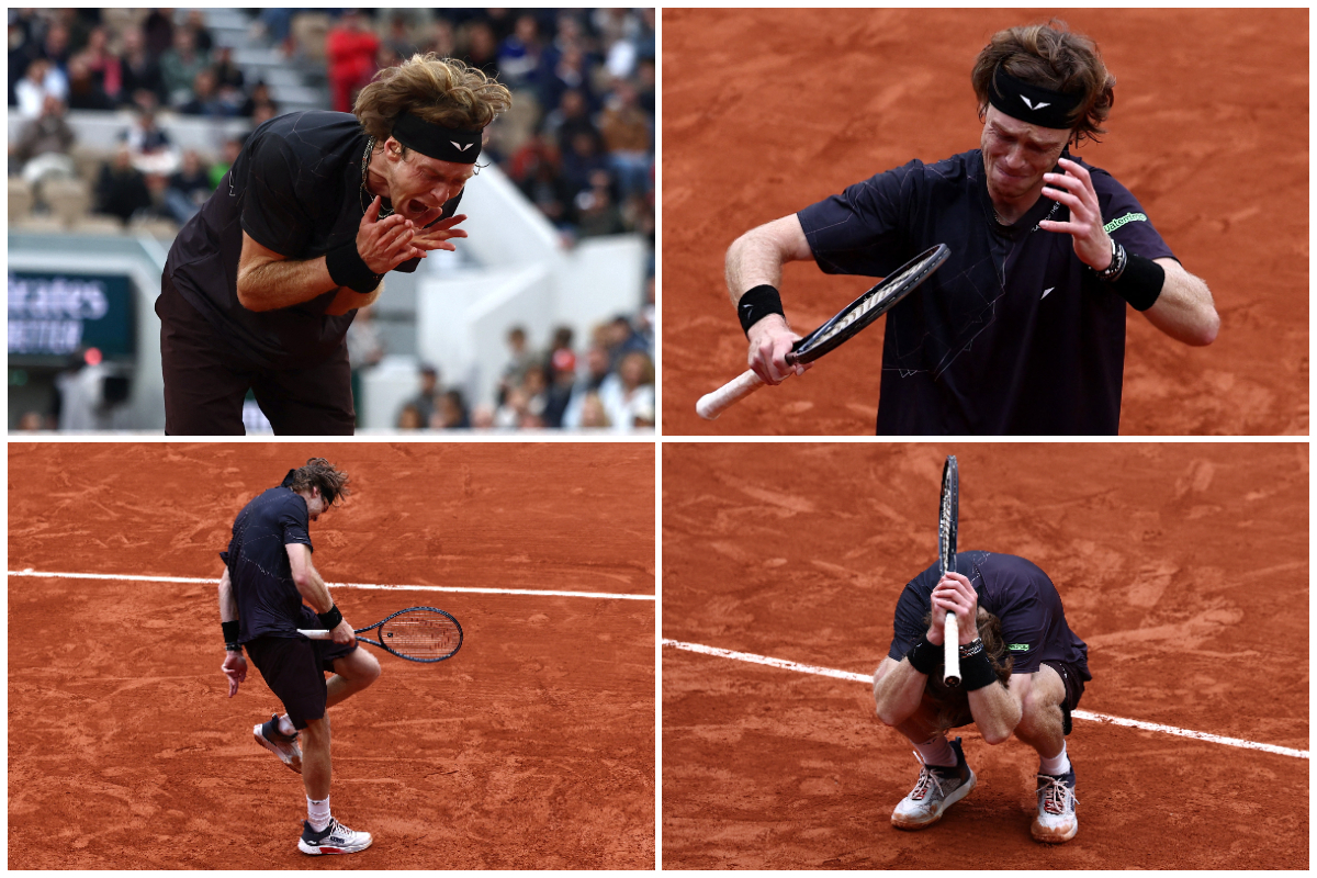 Αντρέι Ρούμπλεφ: «Τρελάθηκε» ο Ρώσος τενίστας στο Roland Garros, χτυπούσε τη ρακέτα του και ούρλιαζε
