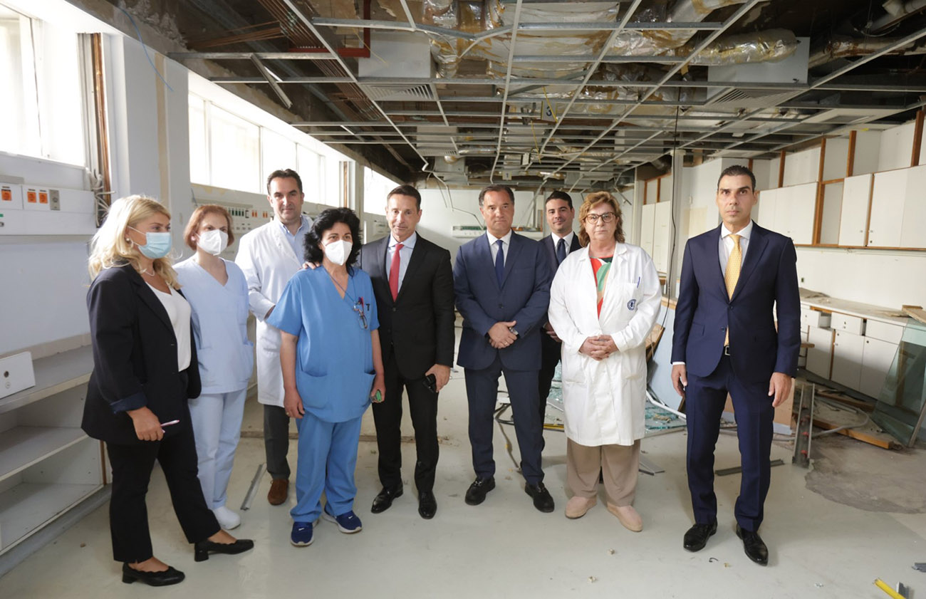 Στον «Ευαγγελισμό» ο Γεωργιάδης: Επιθεώρησε τα έργα κατασκευής 32 νέων κλινών ΜΕΘ