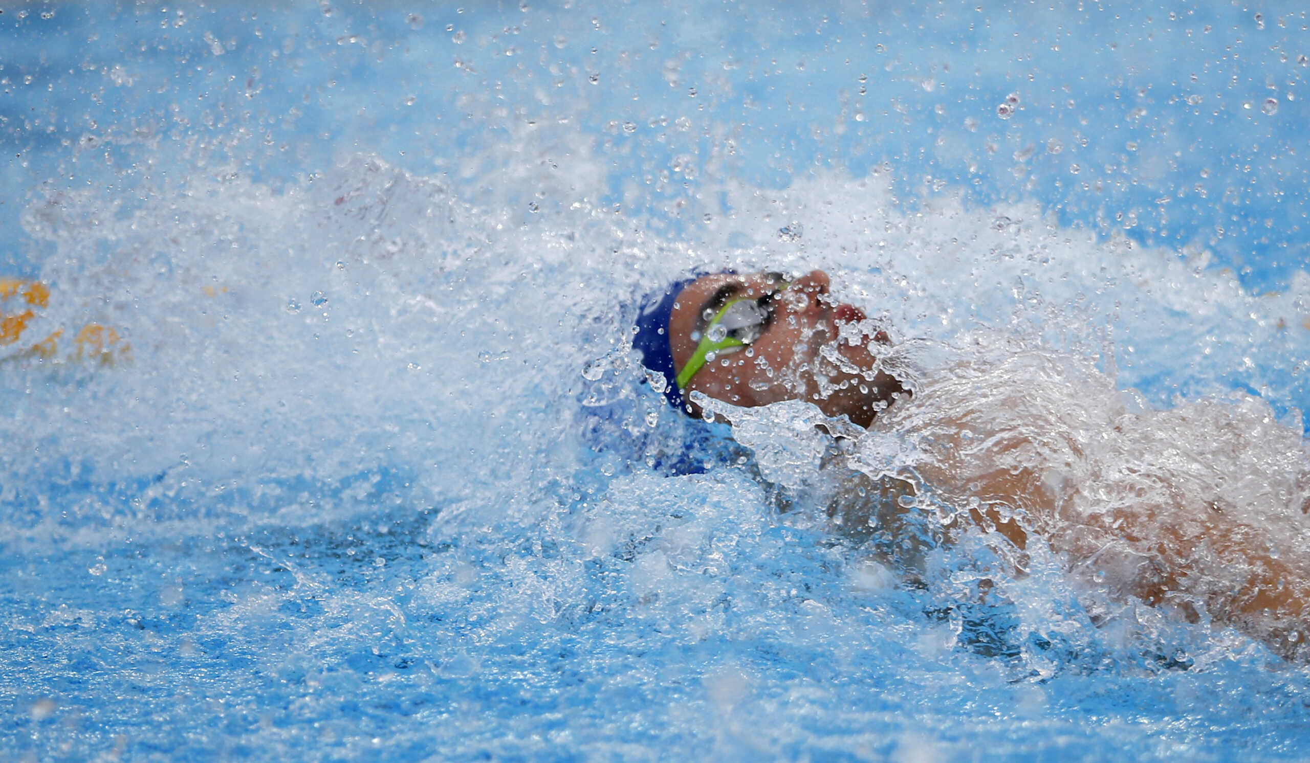 Swimming - European Aquatics Championships - Sports and Recreational Center Milan Gale Muskatirovic, Belgrade, Serbia - June 20, 2024 Greece's Apostolos Christou in action during the men's 50m backstroke semi final REUTERS