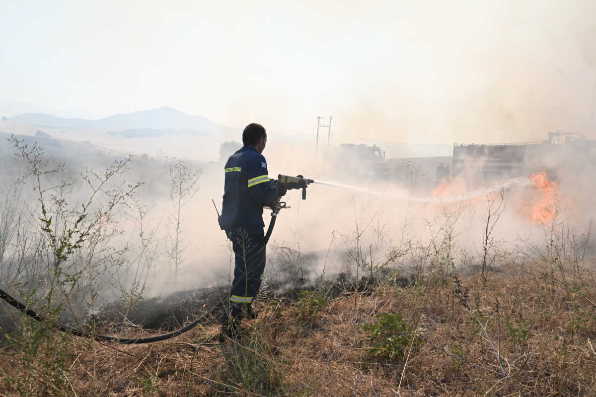 Φωτιά στην Καλαμπάκα στην περιοχή Ορθοβούνι – Ήχησε το 112