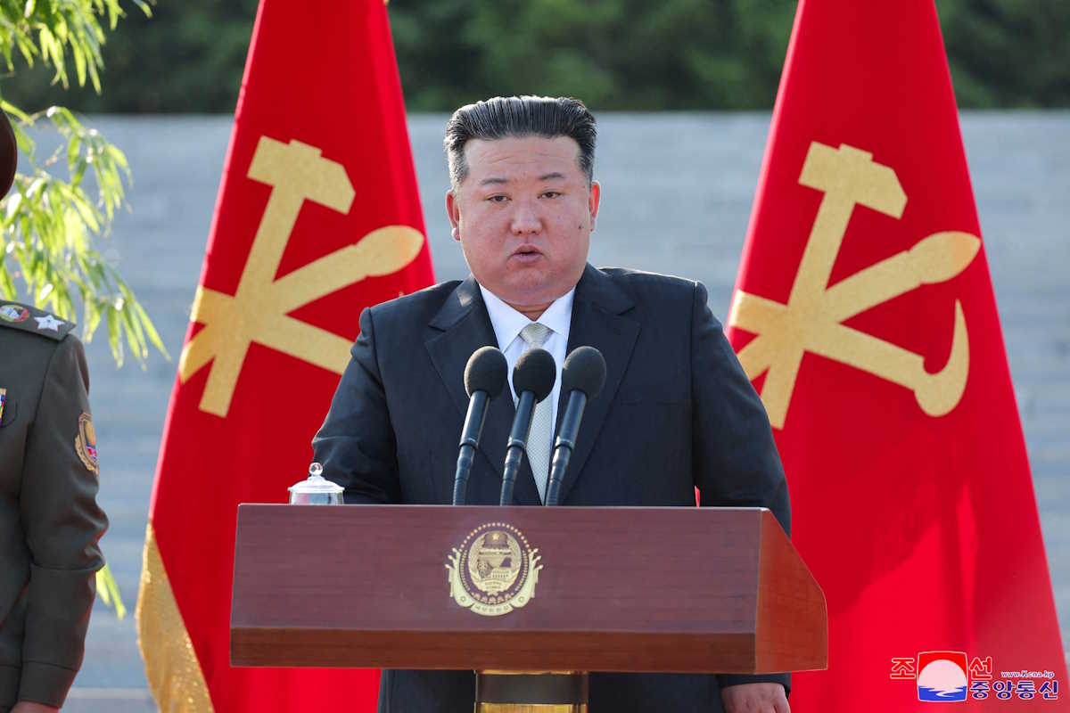 North Korean leader Kim Jong Un visits the Academy of Defence Sciences in Pyongyang, North Korea, in this image released by the Korean Central News Agency May 29, 2024.    KCNA via REUTERS    ATTENTION EDITORS - THIS IMAGE WAS PROVIDED BY A THIRD PARTY. REUTERS IS UNABLE TO INDEPENDENTLY VERIFY THIS IMAGE. NO THIRD PARTY SALES. SOUTH KOREA OUT. NO COMMERCIAL OR EDITORIAL SALES IN SOUTH KOREA.