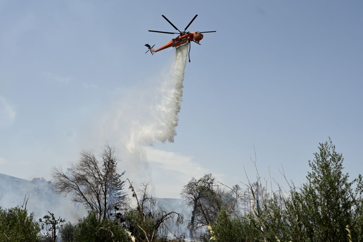 Φωτιά στη Νάξο, μήνυμα του 112 στους κατοίκους να απομακρυνθούν προς Απείραθο