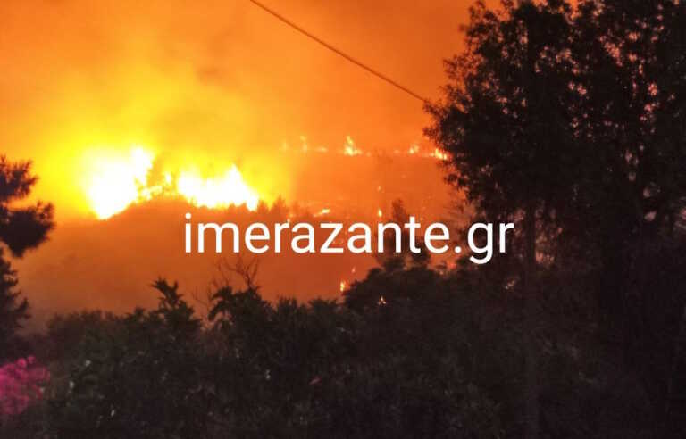 Φωτιά στη Ζάκυνθο σε δύσβατο σημείο, ισχυρές δυνάμεις στην περιοχή