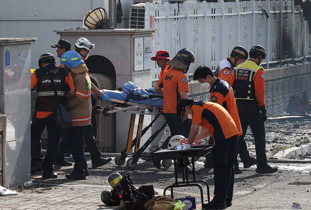 Νότια Κορέα: Τουλάχιστον 16 νεκροί και 5 αγνοούμενοι μετά από εκρήξεις σε εργοστάσιο μπαταριών – Εικόνες απόλυτης καταστροφής