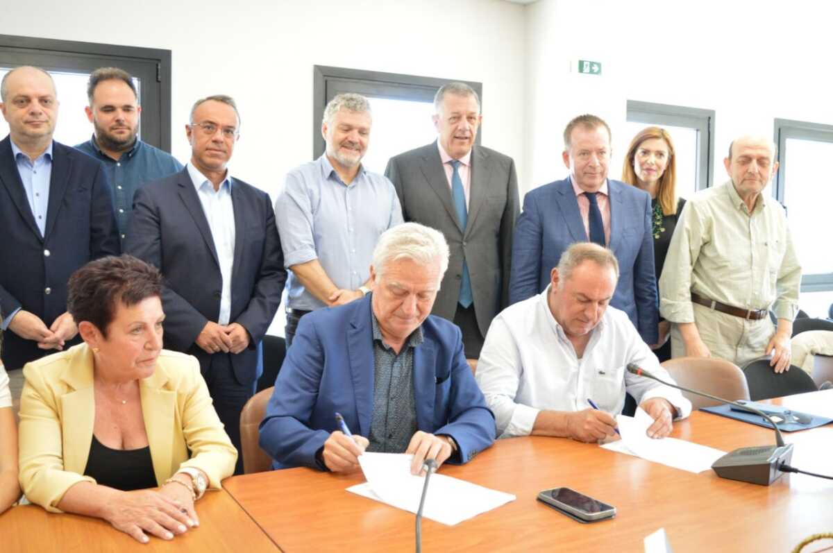 Υπεγράφη η σύμβαση για την κατασκευή του φράγματος Αγιόκαμπου του Νομού Λάρισας