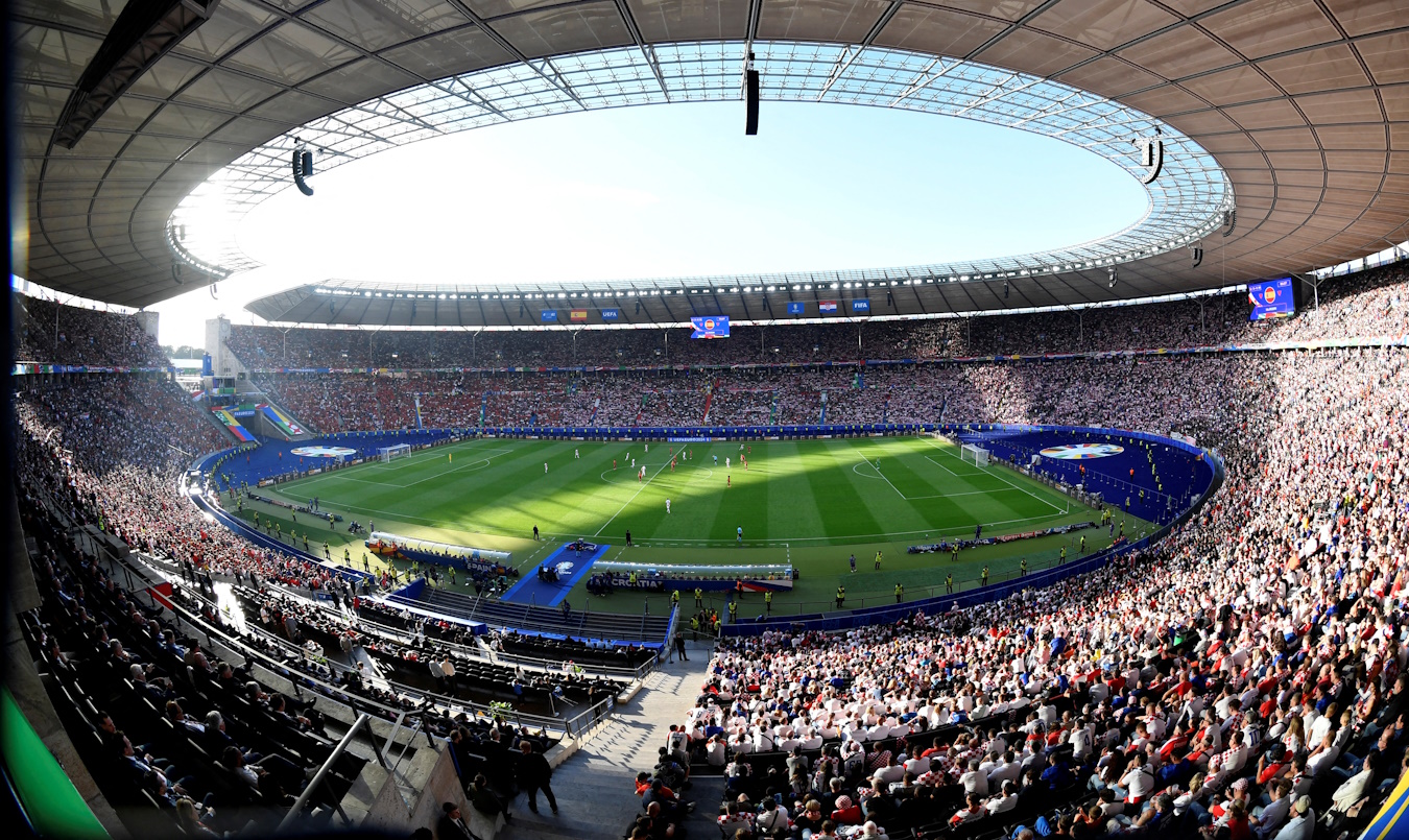 FILE PHOTO: Soccer Football - Euro 2024 - Group B - Spain v Croatia - Berlin Olympiastadion, Berlin, Germany - June 15, 2024  General view inside the stadium REUTERS