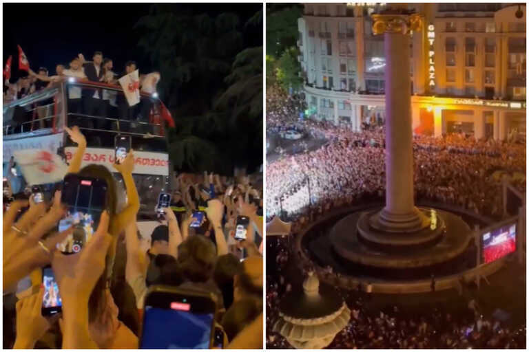 Γεωργία: Υποδοχή ηρώων από χιλιάδες οπαδούς στην Τιφλίδα, για την πορεία της ομάδας ως τους «16» του Euro 2024