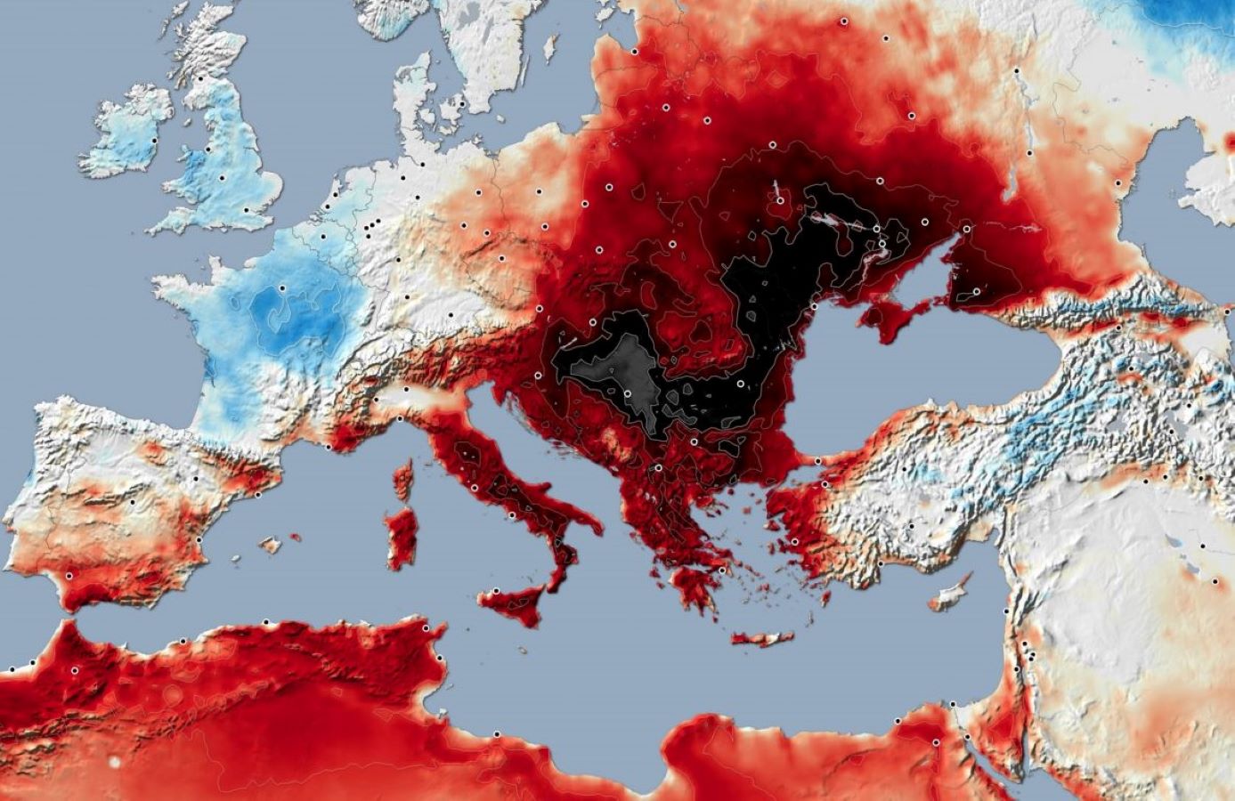 Καιρός: Κόλαση ζέστης τις επόμενες ημέρες – Χάρτης «μαυρίζει» τα Βαλκάνια από τον έντονο καύσωνα