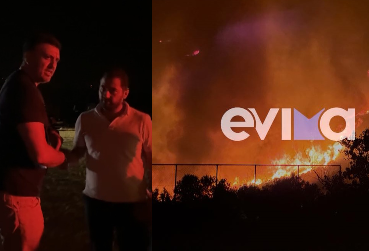 Φωτιά στην Εύβοια: Η πιο δύσκολη νύχτα με ενεργά μέτωπα και αέρα που δε λέει να κοπάσει