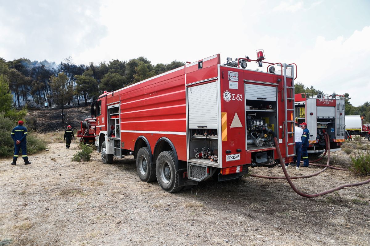 Φωτιά στα Βίλια, επιχειρούν 6 πυροσβέστες με 2 οχήματα