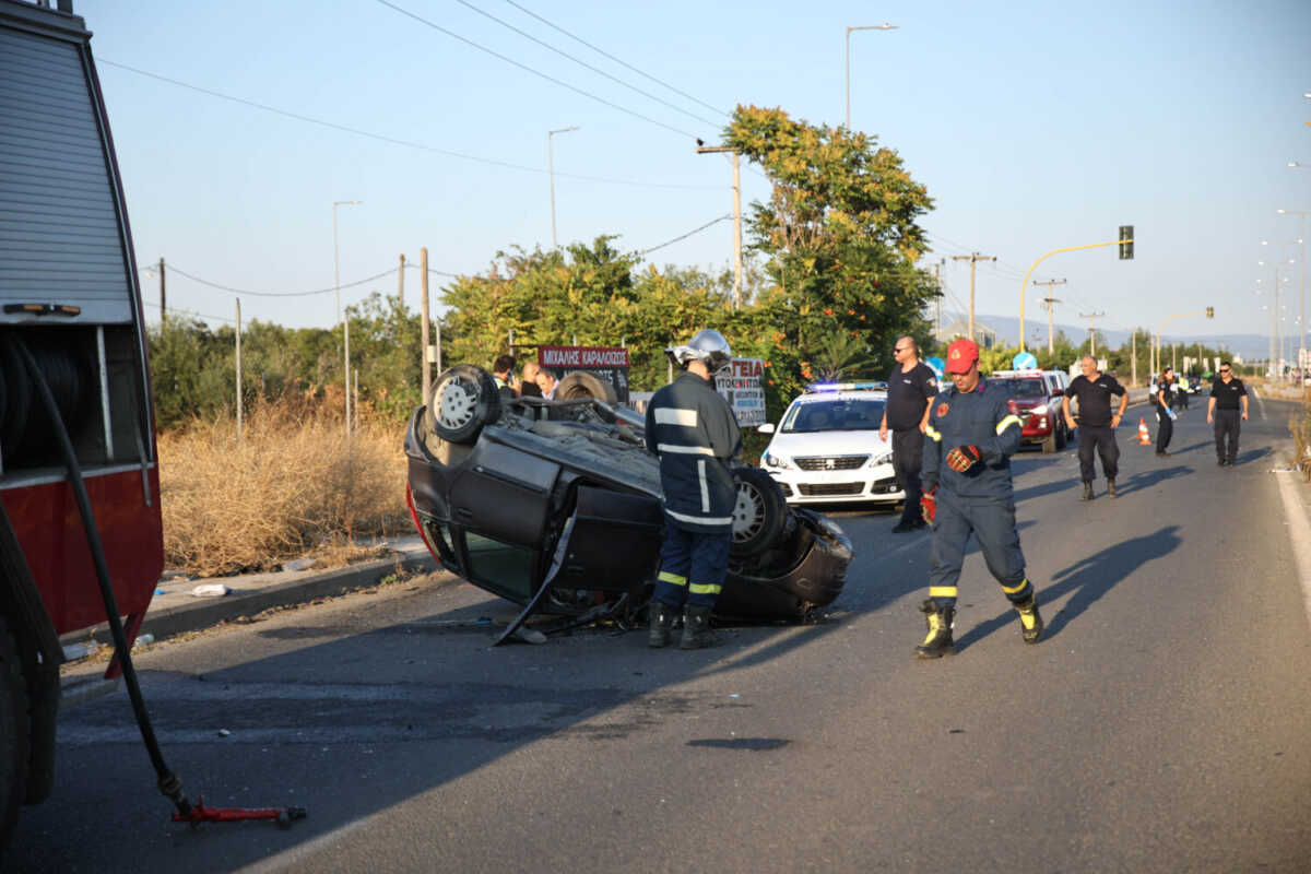 Δυστύχημα στη Λάρισα: Ένας νεκρός και 2 τραυματίες μετά από μετωπική σύγκρουση