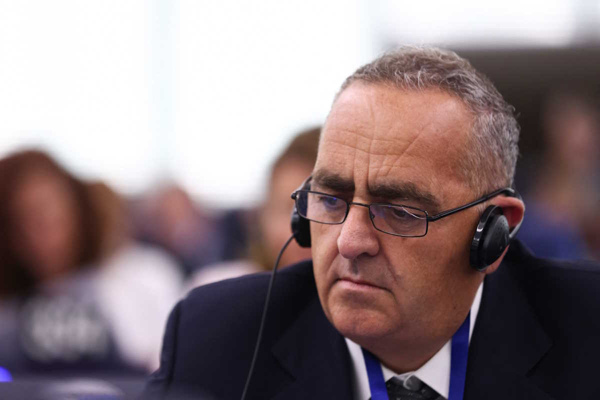 Fredi Beleri, member of the European Parliament, attends a plenary session of the newly elected European Parliament in Strasbourg, France, July 17, 2024. REUTERS