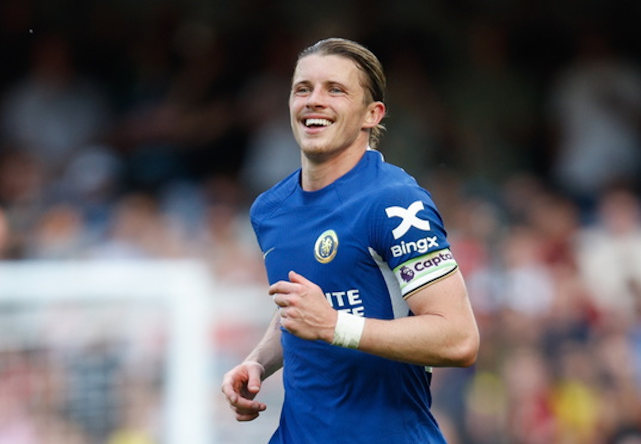 epa11353828 Conor Gallagher of Chelsea in action during the English Premier League soccer match between Chelsea FC and AFC Bournemouth in London, Britain, 19 May 2024.  EPA