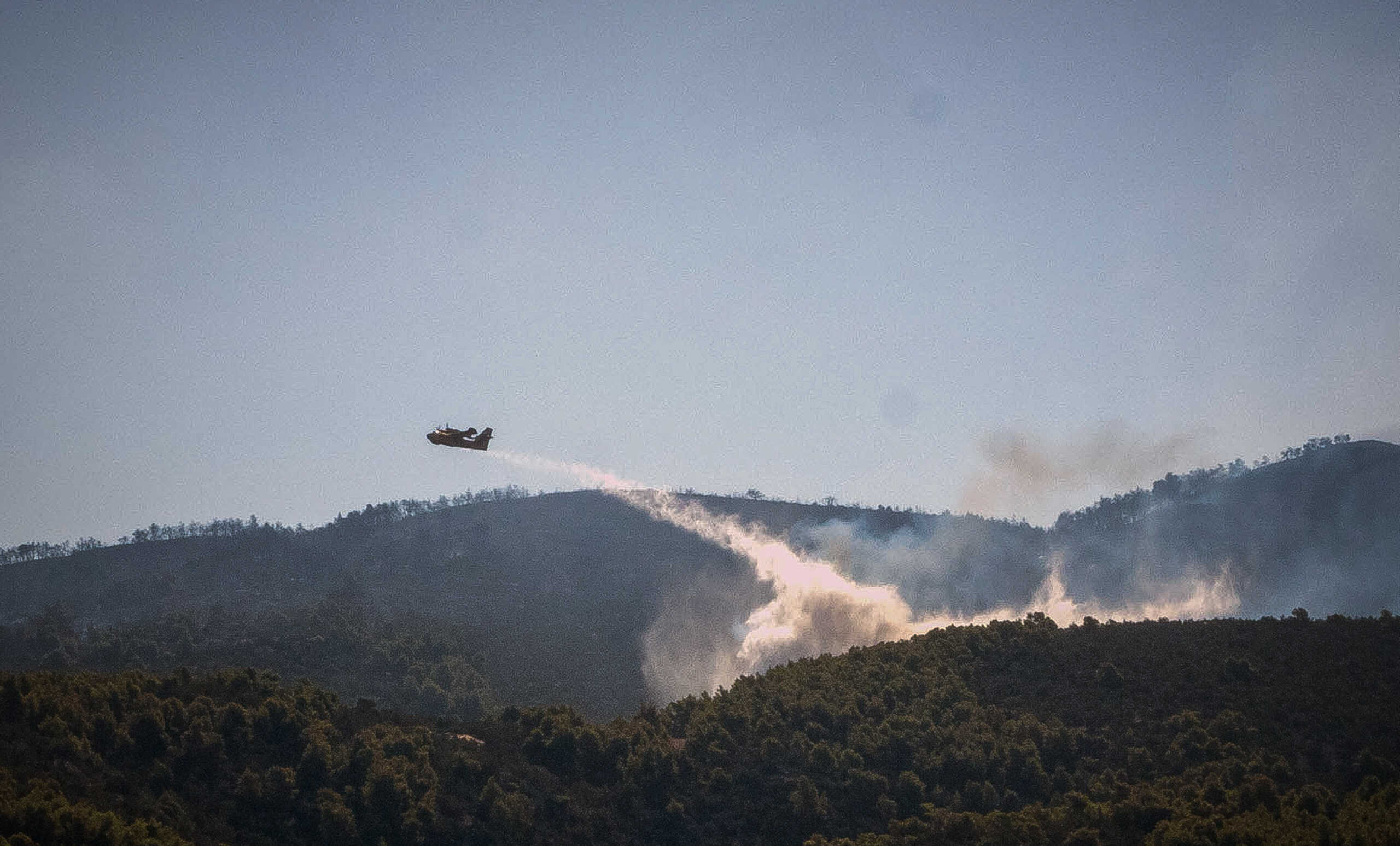 Φωτιά στη Βοιωτία στην περιοχή Μαυρομάτι: Ρίψεις νερού από 2 αεροσκάφη