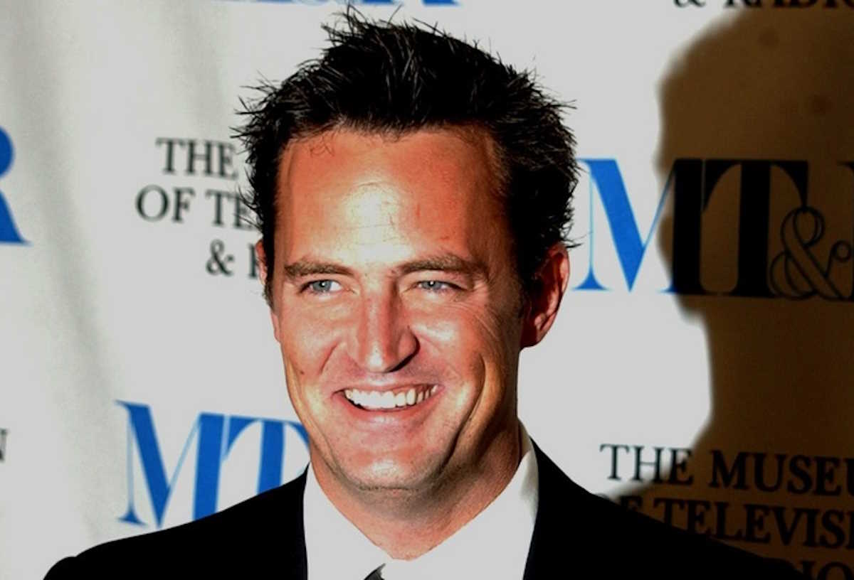 Actor Matthew Perry from the show (Friends) arrives at the Beverlly Hills Hotel for The Museum of Television &Radio awards event to honour CBS News anchor and managing editor Dan Rather, "for his steadfast commitment to fair and accurate news reporting", and Friends executive producer Kevin S. Bright and cocreators