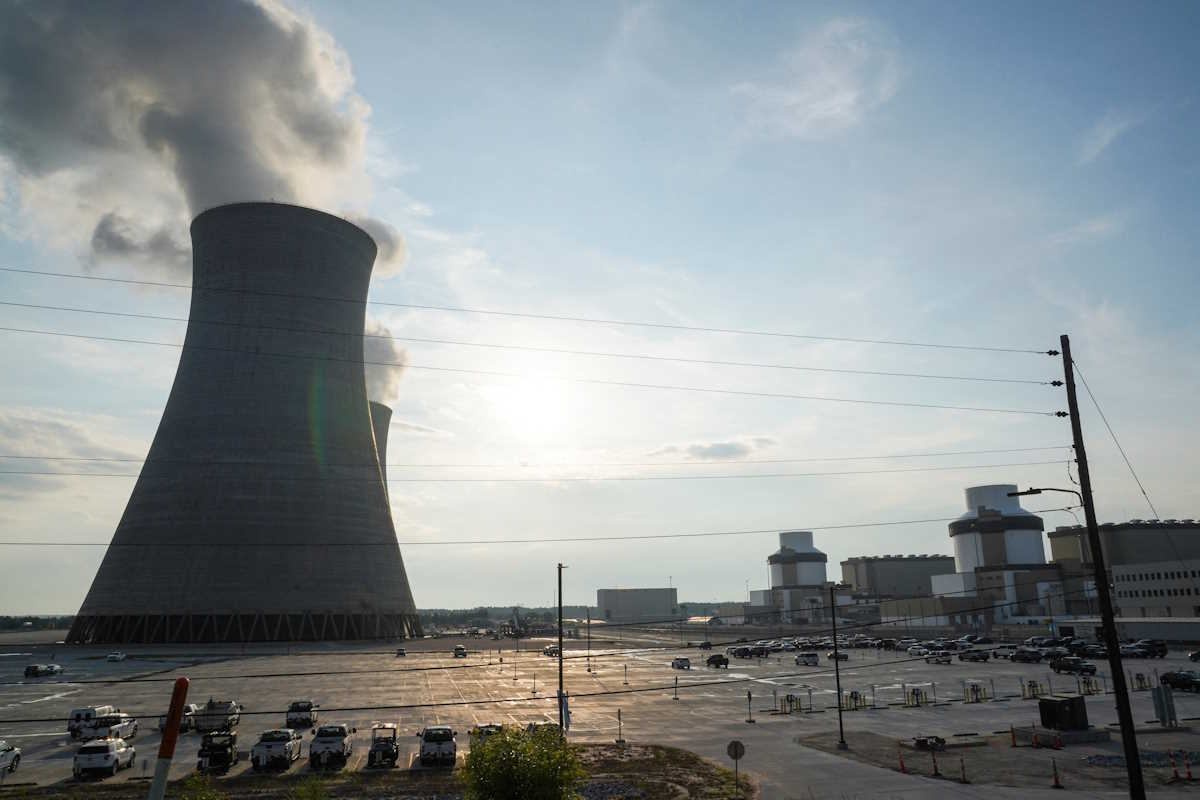 Cooling towers and reactors 3 and 4 are seen at the nuclear-powered Vogtle Electric Generating Plant in Waynesboro, Georgia, U.S. August 13, 2024.  REUTERS