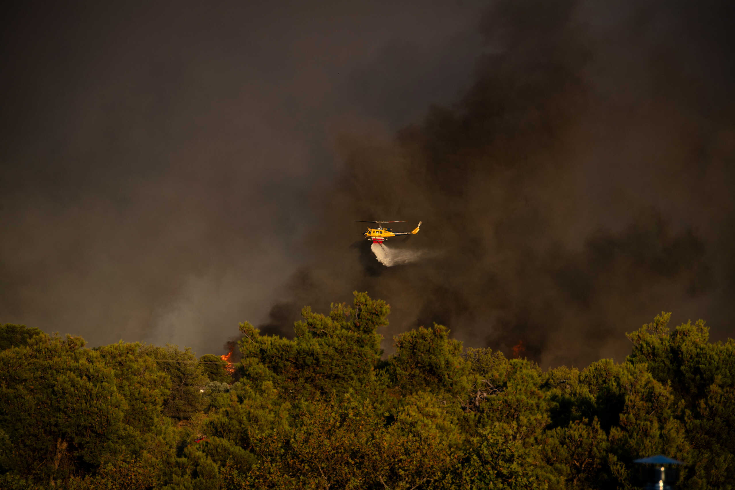 Φωτιά στην Αττική: Δυνατοί άνεμοι και ριπές έως 85 χλμ τις επόμενες ώρες