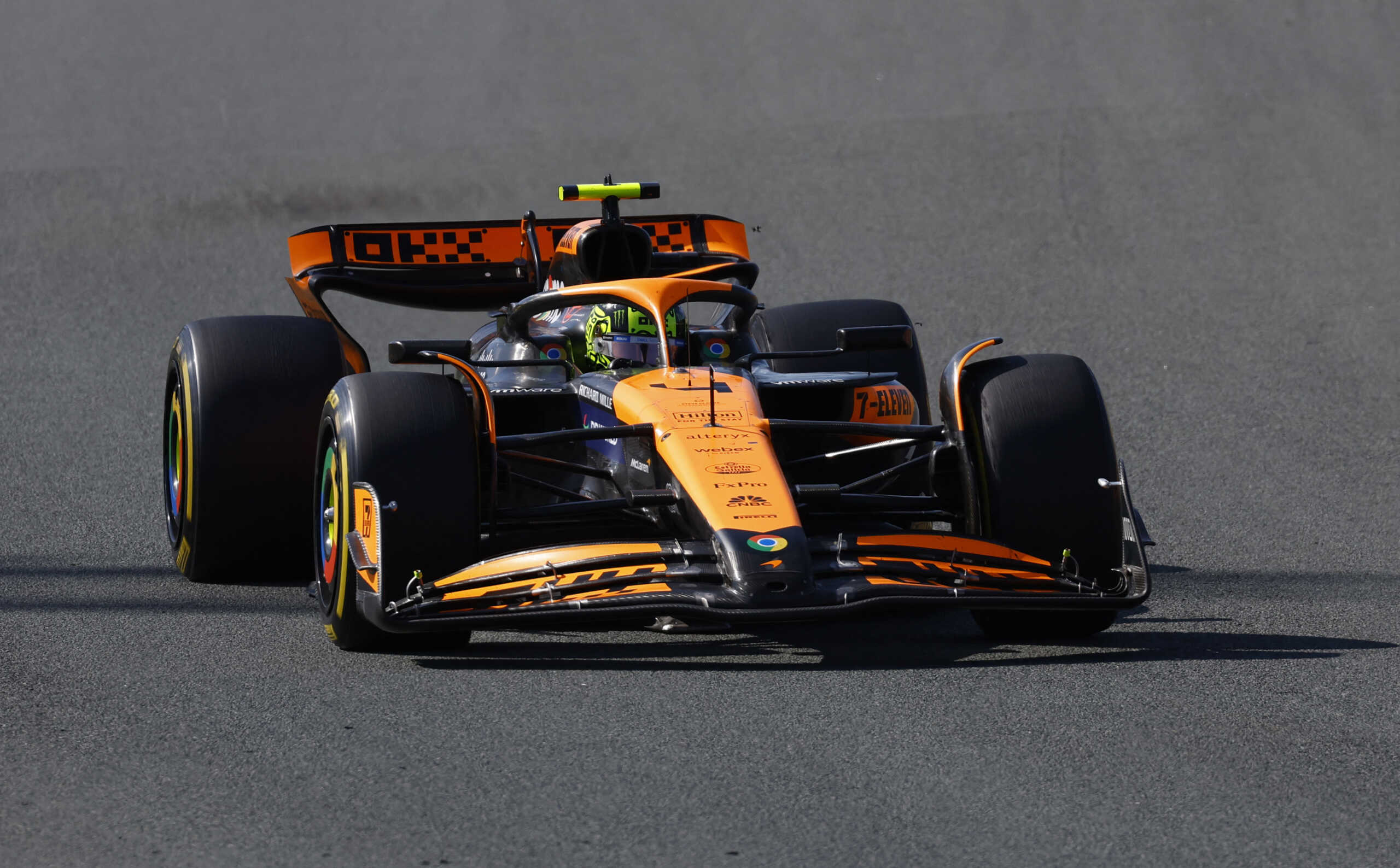 Formula One F1 - Dutch Grand Prix - Circuit Zandvoort, Zandvoort, Netherlands - August 25, 2024 McLaren's Lando Norris in action during the race REUTERS