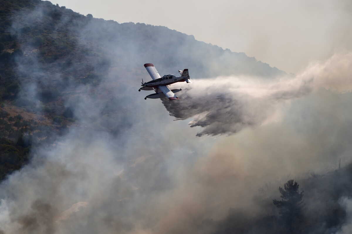 Φωτιά στην Θεσπρωτία: Ήχησε το 112 – Ρίψεις νερού από 7 αεροσκάφη