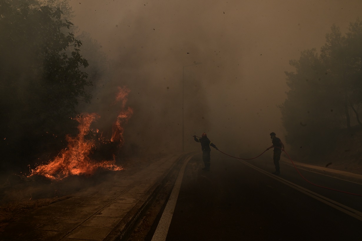 Πυρκαγιά στη Βορειοανατολική Αττική. Δευτέρα 12 Αυγούστου 2024  (ΤΑΤΙΑΝΑ ΜΠΟΛΑΡΗ