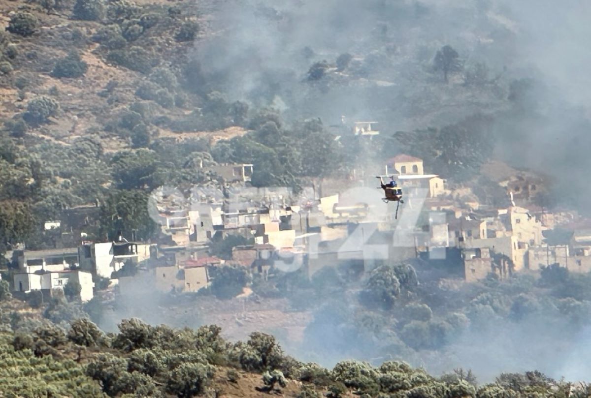 Φωτιά στο Ρέθυμνο: Συνεχή μηνύματα του 112 για απομάκρυνση των κατοίκων από οικισμούς