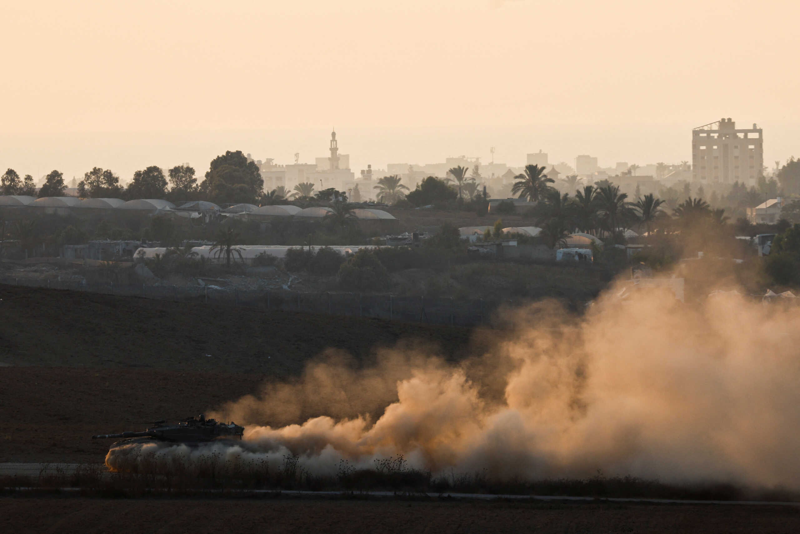 A tank manoeuvres near the Israel-Gaza border, amid the ongoing conflict between Israel and Hamas, in Israel, August 7, 2024. REUTERS