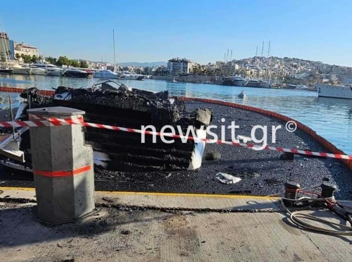 Μαρίνα Ζέας: «Έλιωσαν» τα τρία σκάφη από τη φωτιά στη Μαρίνα Ζέας – «Ήταν αδύνατον να τα σώσουμε»