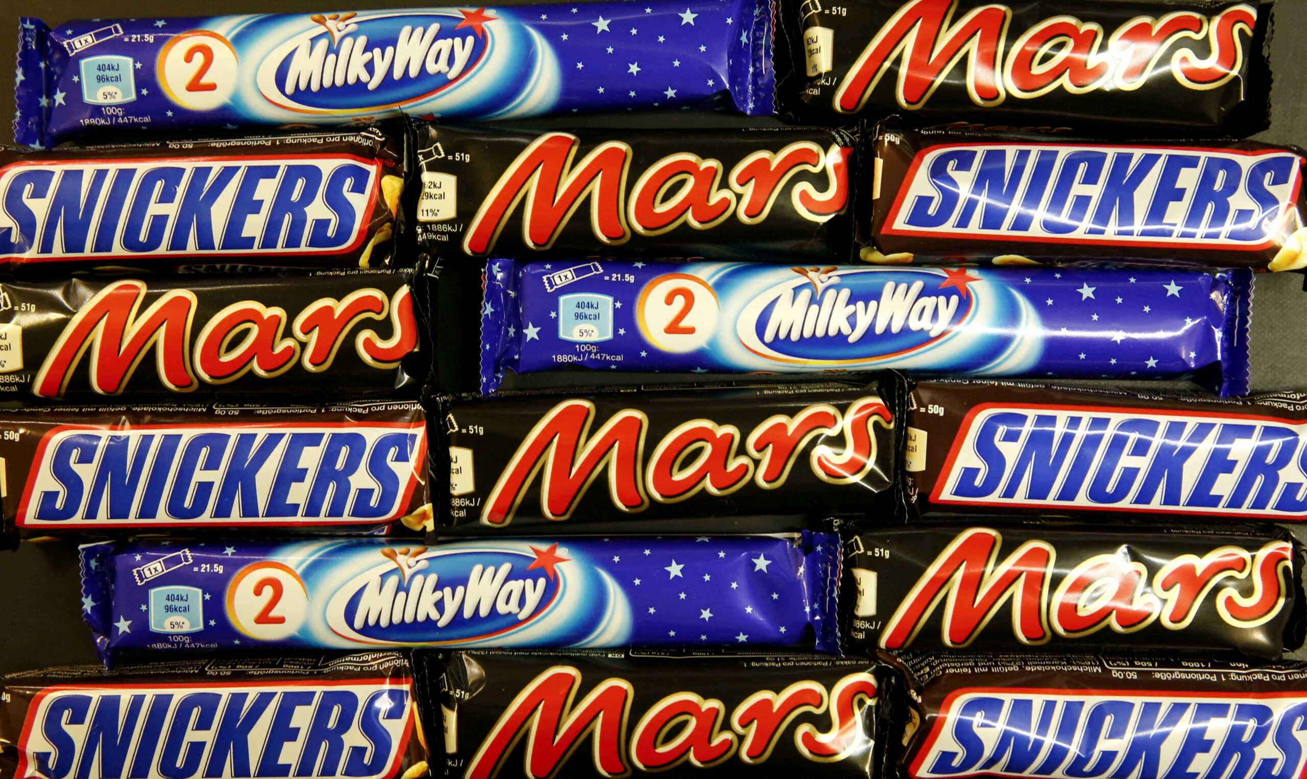 FILE PHOTO: FILE PHOTO: Mars and Snickers bars are seen in this picture illustration taken February 23, 2016.  REUTERS