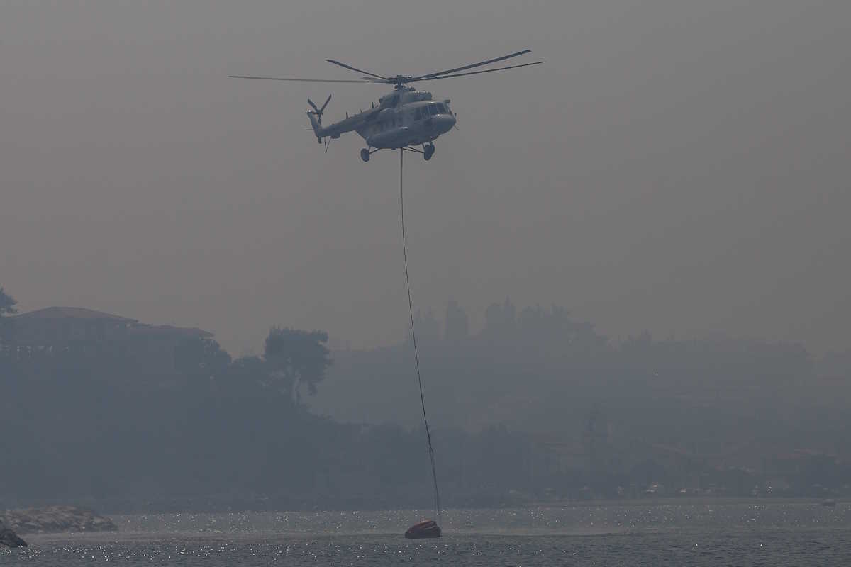 Φωτιά στο Άγιο Όρος – 45 πυροσβέστες και 2 ελικόπτερα στη μάχη με τις φλόγες